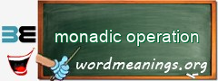 WordMeaning blackboard for monadic operation